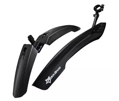 Крылья велосипедные Rockbros, пара, пластик, черный, WS1001BK