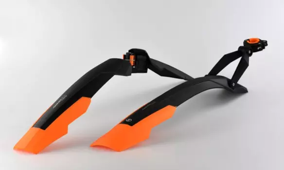 Крылья велосипедные Simpla ADHD Long, 27.5''-29'', комплект, для велосипедов с амортизаторами, черно - оранжевый, S28.8