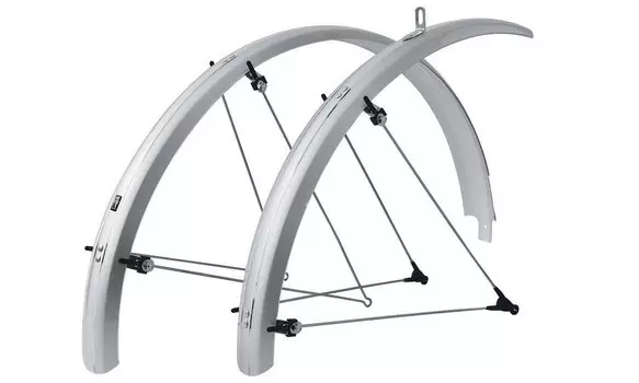 Крылья велосипедные SKS А 51 PET, 28", ширина 51мм, серебристые, 6369 47 2221