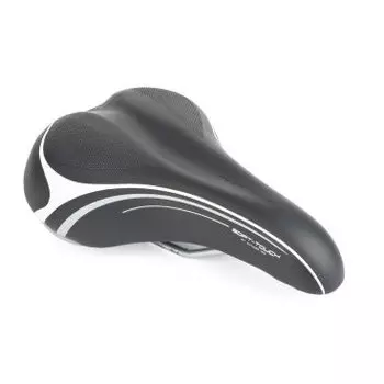 Седло велосипедное AUTHOR SOFT TOUCH, комфорт, 255х190мм, гелевое, черное, 8-31048005