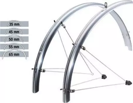 Крылья велосипедные SKS CAB B 35, 27", серебряный, 6208801421