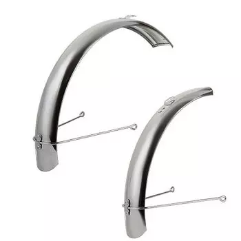Крылья велосипедные STELS 16", без крепежа, сталь, хром, КЛ106642