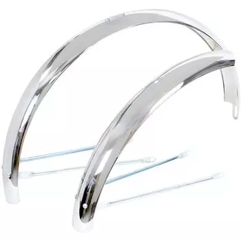 Крылья велосипедные STELS, 20", без крепежа, сталь, хром, КЛ106644