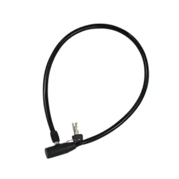 Замок велосипедный JOY KIE GK-103.101, тросовый, сталь, 6х800 мм, в оплетке, 2 ключа, черный, GK-103.101 80cm