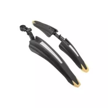 Крылья велосипедные STELS XGNB-054-1, комплект, 24"-26", пластик, чёрно-жёлтые, 610242
