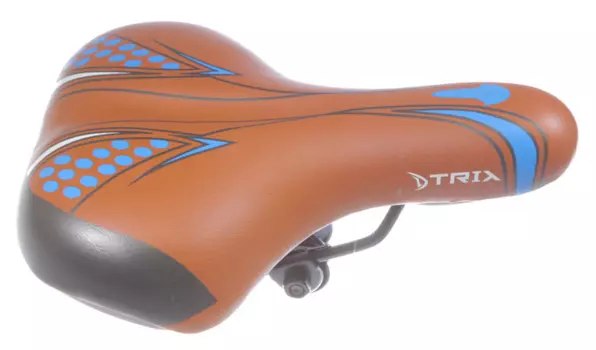 Седло TRIX, комфорт, 275х200 мм, с замком, эластомерное, коричневый, GFAZ-49