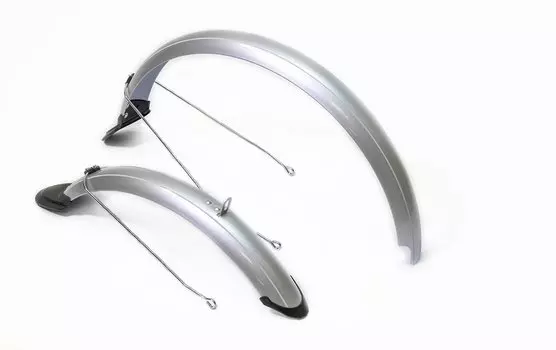 Крылья велосипедные TRIX, 24", металло-пластик, ширина 60 мм, комплект, серебро, 24" SILVER (24-60 S1)