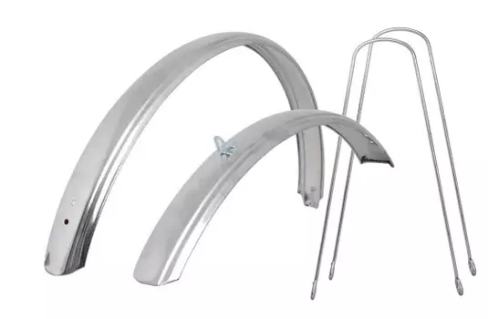 Крылья велосипедные TRIX, 26", комплект, полноразмерные, хромированные, HD-5-УЦЕНКА