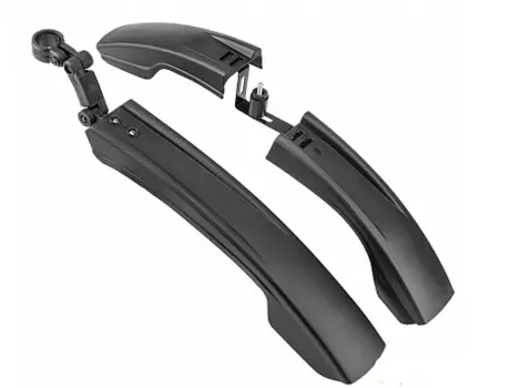 Крылья велосипедные TRIX, комплект 24-26", пластик, полуфэт, черные, XGNB-014