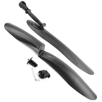 Крылья велосипедные Vinca Sport, комплект, 24"- 26", пластик, черные, HN 57-1 OEM