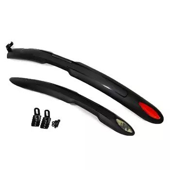 Крылья велосипедныеTRIX, 24-26", комплетк, ширина 60 мм, пластик, черный, FN-TX-041-0-BK