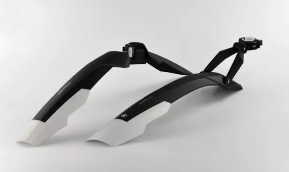 Крылья велосипелдные Simpla ADHD Long, 27.5''-29'', комплект, для велосипедов с амортизаторами, черно - белые, S28.1