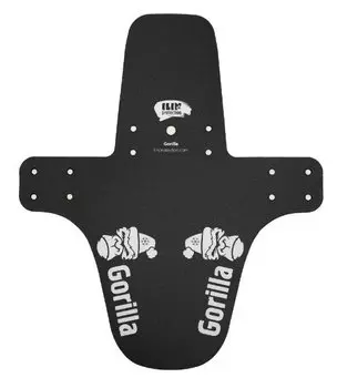 Крыло-мини велосипедное Gorilla длинное в шапке, белая графика, черный, IP-GL-WIN