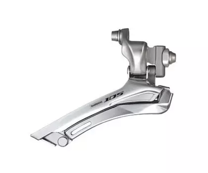 Переключатель передний Shimano 105 5700 , для 2x10ск, 31.8-28.6 хомут, серебристый, IFD5700BSMS