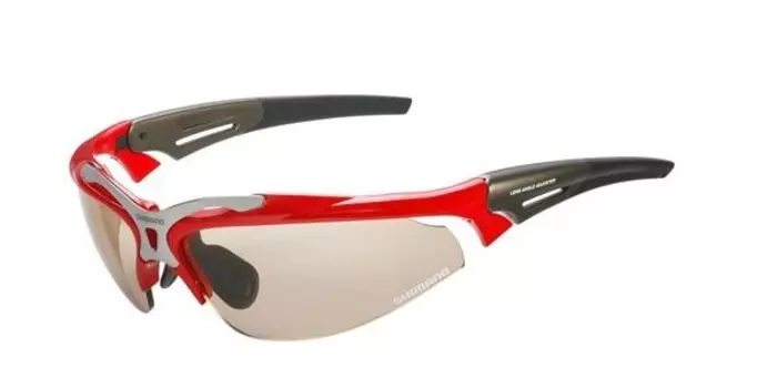Очки велосипедные SHIMANO, красные, фотохромные линзы, дополнительные прозрачные, ECES70RPHR2