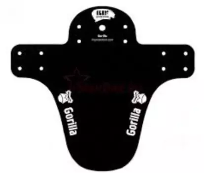 Крыло велосипедное Gorilla, переднее, на вилку, короткое, черно-белое, GORILLA WH