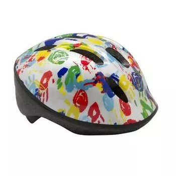 Велошлем детский BELLELLI, белый с ладошками, 01HEL050039