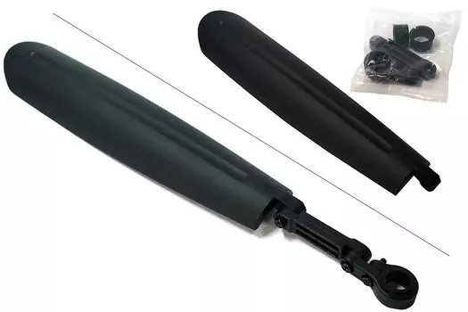 Крыло заднее SHENG FA, для велосипеда 24-28", крепеж на подседельный штырь, черное, GH-367R