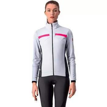 Куртка Castelli DINAMICA, женская, серебристо-серый/розовый, 4518541 (Размер: XL, Цвет: Серебристо-серый/розовый)