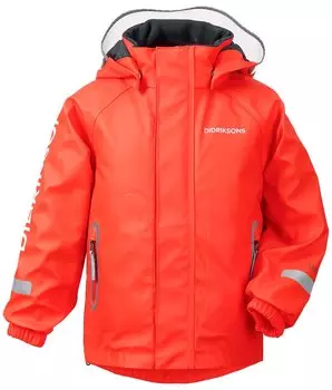 Куртка детская Didriksons SKIP KID'S JKT, 424 маково-оранжевый, 503483
