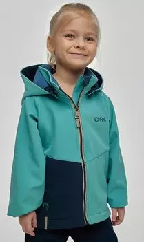 Куртка детская NORPPA MANA KID'S SOFTSHELL JKT, мята, 100109 (Рост: 110)