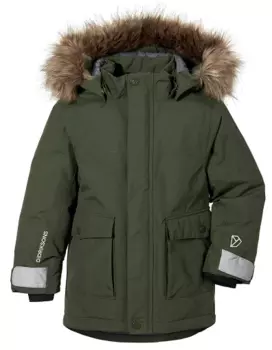 Куртка детская зимняя DIDRIKSONS KURE KIDS PARKA, тёмно-зелёный, 503826 (Размер: 110 )