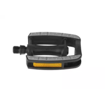 Велопедали M-WAVE Steady C Eco, алюминиевая, черная, с отражателями, 311041