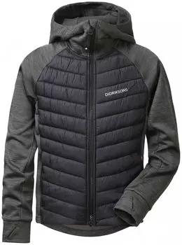 Куртка подростковая Didriksons TOVIK GS HYBRID HOODIE, черный, 502923