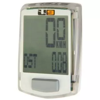 Велокомпьютер Stels U9, 9 функций, проводной, белый, 060026, LU045674