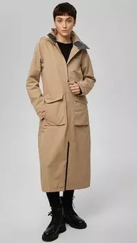 Куртка женская NORPPA SELENGA WNS PARKA LONG, бежевый, 100115 (Размер: 38)