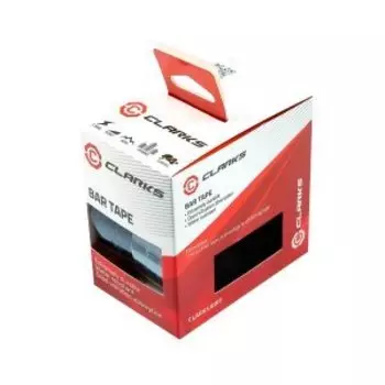 Лента на руль CLARKS CHBT-SI-01 PU&EVA bartape+крепеж+заглушки на руль, толщ. 3мм, черная, 3-267