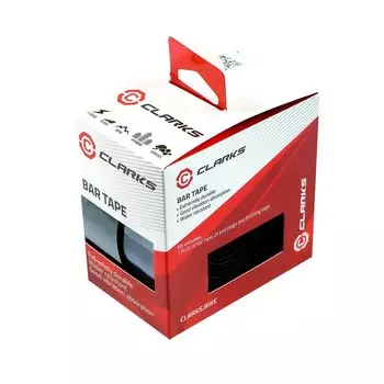 Лента на руль для велосипеда CLARKS, толщина 3мм, "гладкая поверхность", под карбон, черная, 3-265