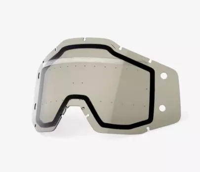Линза 100% Forecast Dual Lens, Bumps w/Mud Visor Smoke, 51121-607-02