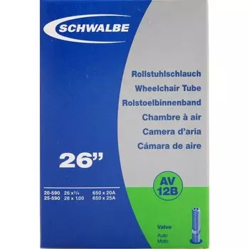 Велокамера Schwalbe AV12B, 26"х3/4-1.00, 20/25-590, Schraeder, 10423290