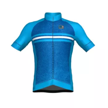 Веломайка с коротким рукавом Biemme BOMB, голубая 2019, A12K2022M