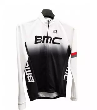 Майка Biemme Team BMC, длинный рукав бело-черный, AB14B0182M (Размер: S, Цвет: Белый/черный)