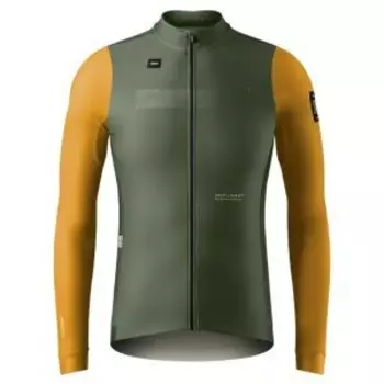 Майка GOBIK SUPERHYDER MEN FOWLER, длинный рукав, темно-зеленый/оранжевый, 10-01-084-002