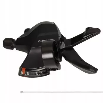 Манетка велосипедная SHIMANO, правая, 8 скоростей, RAPIDFIRE PLUS, 2400мм трос, с дисплеем, без упаковки, ASLM3158RC