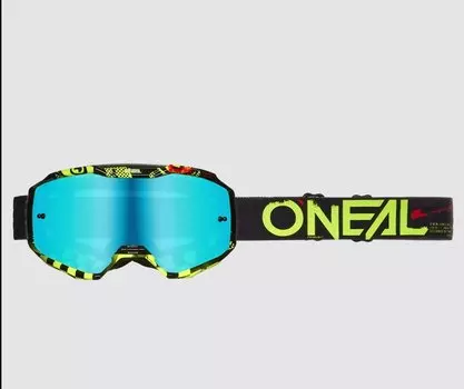 Маска O'Neal B-10 ATTACK black/neon yellow - radium blue, 6029-106