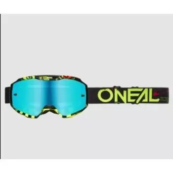 Маска O'Neal B-10 ATTACK black/neon yellow - radium blue, 6029-106