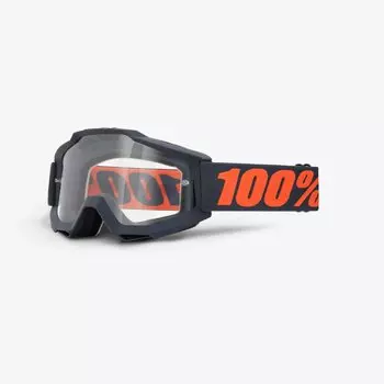 Маска велосипедная 100% Accuri OTG, Gunmetal / Clear Lens, 50204-025-02