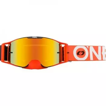 Маска велосипедная O'Neal A**B-30 Goggle BOLD, black/orange - radium red, 6027-100