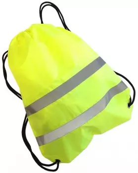 Мешок сигнальный для обуви, 32х42см, со световозвращающими лентами, цвет лимон, COVA™