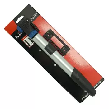 Мининасос алюминиевый 27х280мм,Т-образ.ручка, Schrader/Presta, фиксатор с рычажком, S294-BA