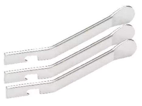 Монтировки велосипедные BIKEHAND YC-313, сталь, с крючками (3 штуки), серебристые, 6-14313