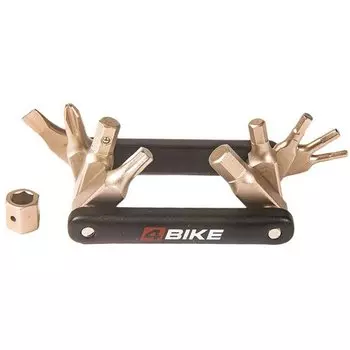 Мультитул складной 4BIKE FF-25, плоский 10 в 1, CR-V сплав, ARV000414