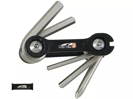 Мультитул SUPER B ТВ-9860, складной 6 в 1, TB-9860-BLK