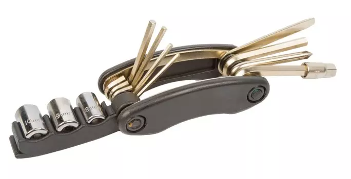 Мультитул велосипедный BIKE HAND, 2/2.5-6/8 мм, +/- отвертка, головки 8/9/10 мм, 6-14279