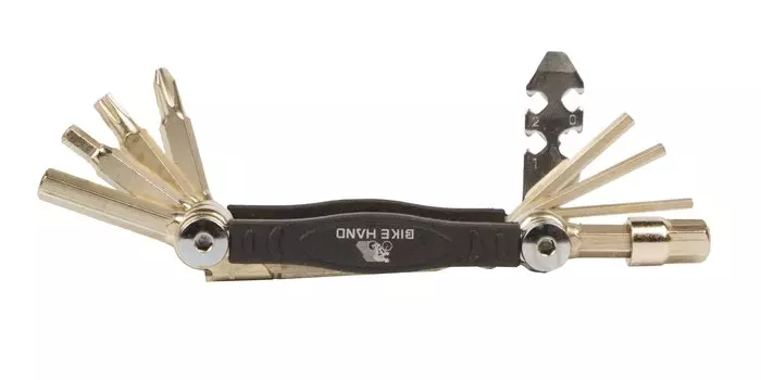 Мультитул велосипедный BIKE HAND, 2/2.5/3/4/5/6/8 мм, отвертки +/-, монтировка, 6-14293