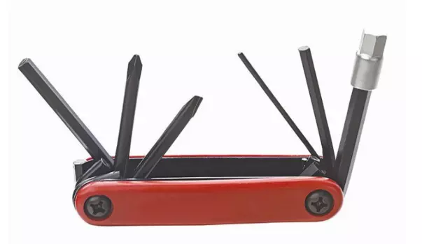 Мультитул велосипедный Kenli, 7 функций: шестигранники 2/4/5/6/8мм, отвертки - плоская/крестовая, KL-9804A